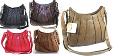 Women’s  Lorenz Cow Hide Genuine Real Leather Cross Body Bag Shoulder Handbag UK