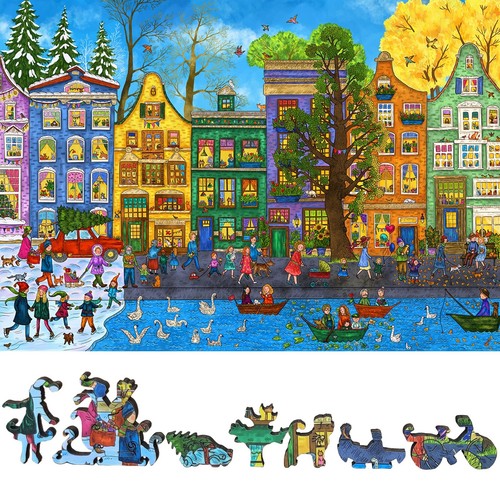 Wooden puzzle for adults - puzzle, by