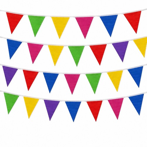 Multi colour fabric - fabric, bunting