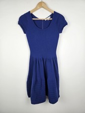 Sandro - Royal Blue Knit Skater Dress - Size 8-10