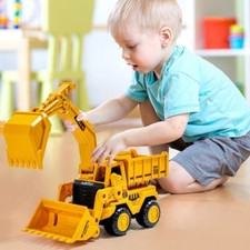 Classic Boys Engineering Construction Truck Excavator Vehicle Car Toy Kids Gift.