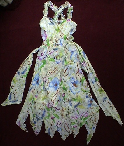 Floral print silk dress from