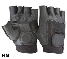 GEL PADDED LEATHER GYM GLOVES FITNESS CYCLING WEIGHT LIFTING SPORTS WHEELCHAIR