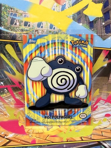 Topps pokémon poliwhirl 61 - pokémon,