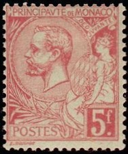 Monaco No. 21 "Albert 1St 5 F Bright Pink On Green" New X Tb