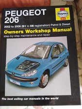 Peugeot 206 Haynes Manual 2002 to 2006 (51 to 06 reg) Petrol & Diesel Models