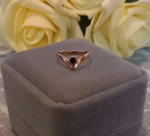 9ct yellow gold wishbone ring - gold,