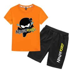 NINJA KIDZ Clothes Sets Kids Character Short Sleeve Shirt 2pcs Sets kids gift