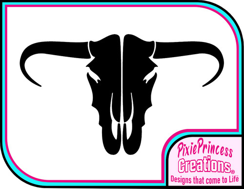 Cow skull vinyl sticker - skull,