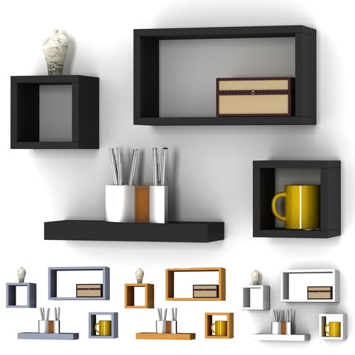 Set wooden wall cube - 4,