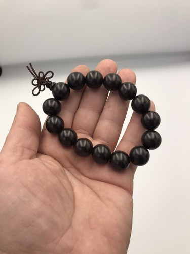 15mm beads ebony wood bracelet