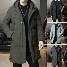 Mens Winter Hooded Long Jacket