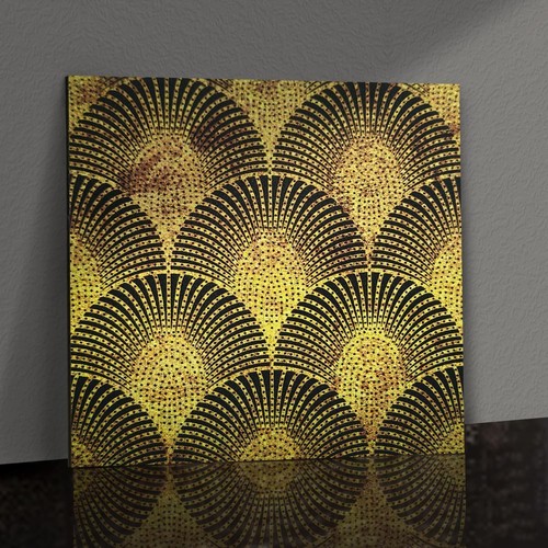 Metal art deco peel and - metal,