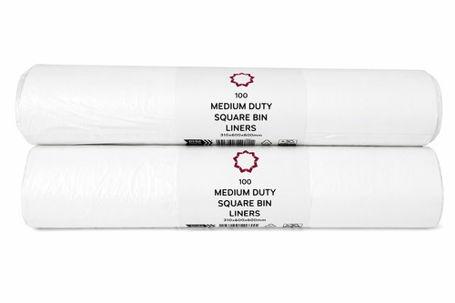 30l white bin - white, liner