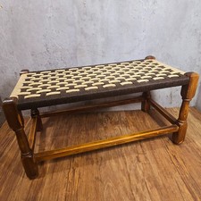 Vintage wooden chequered woven - vintage,