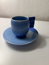carlton ware blue moderne cup and saucer