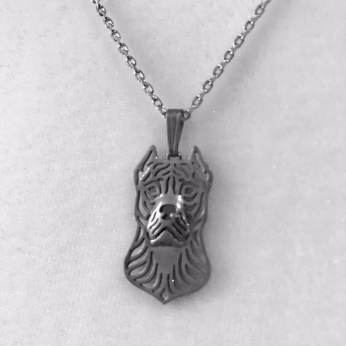 Mastiff dog silver necklace - mastiff,