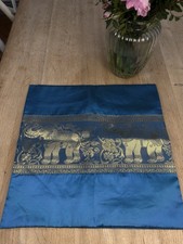 Boho Blue & Gold Elephant