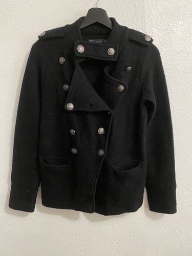 Zara women black wool - black,