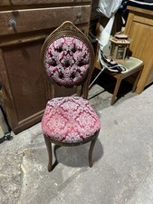 Antique Button Back Carved