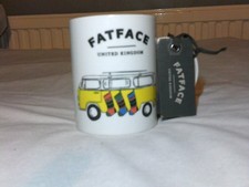 Fat Face Ceramic Yellow Christmas Camper Tea/Coffee Mug Dishwasher & Micro Safe