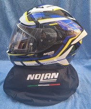 NOLAN N60-6 LANCER SMALL METAL BLACK WHITE BLUE YELLOW FULL FACE HELMET