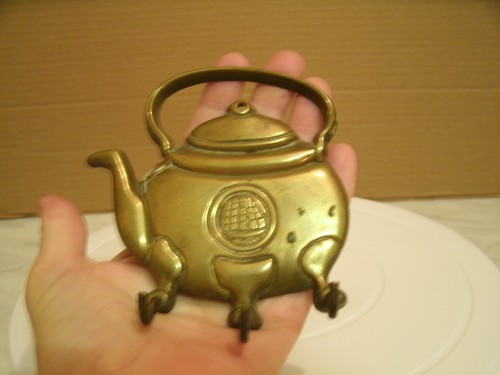 Vintage brass teapot key - vintage,