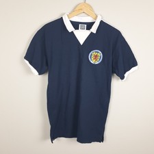 Scotland Football Shirt 1978 World Cup Men Medium Blue Score Draw Official Retro