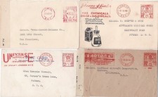 1938/44 4 LONDON METER MARK COVERS ADVERTISING 2 CENSORED 1 CATHOLIC NEWSPAPER