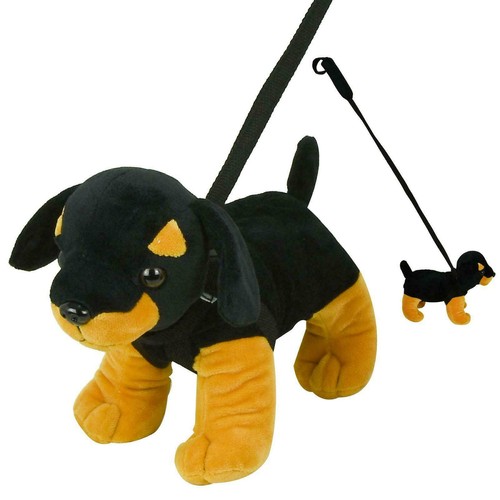 Standing dogs lead plush - dogs, on