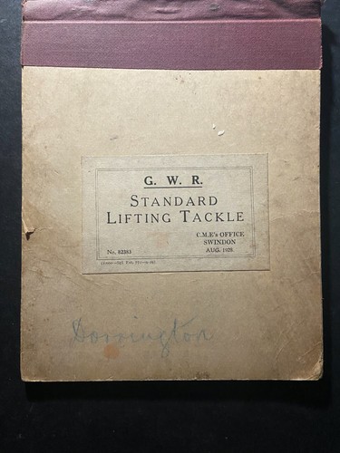 Gwr standard lifting tackle - lifting,