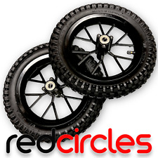 BLACK 47cc 49cc MINI MOTO DIRT BIKE WHEELS SET WITH TYRES (12.5 x 2.75 MINIMOTO)