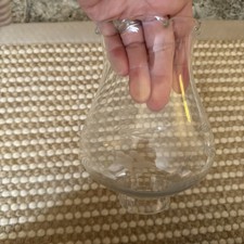 VINTAGE CLEAR GLASS ETCHED