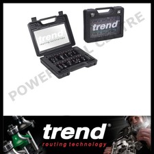 Trend SET/SS8X1/4TC SS8TC 12 Piece 1/4" Router Bit Set TCT Cutter Starter Set