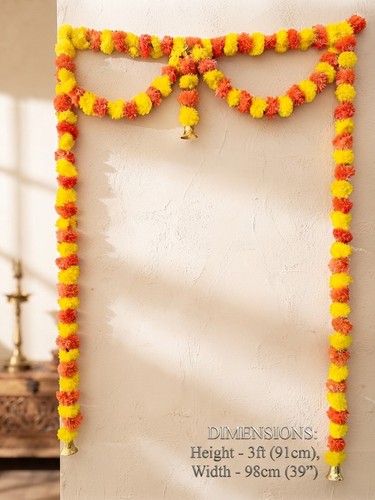 Artificial marigold toran with - artificial,