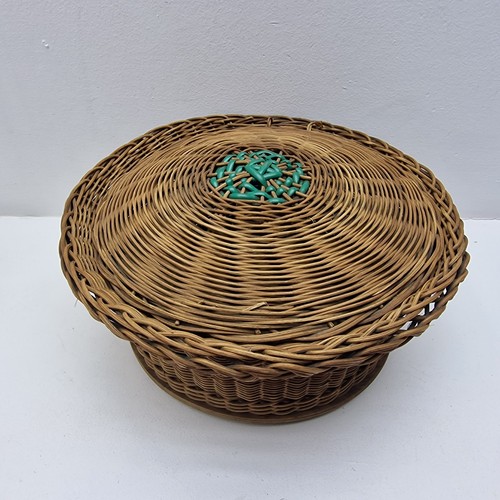 Vintage mid 20th woven wicker - woven,