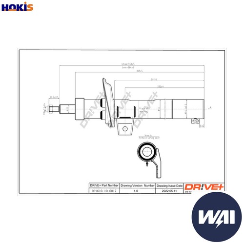 Shock absorber dp1610 - shock, dp1610.10.0017