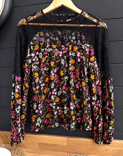 Zara basic black - basic, floral