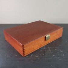 Vintage Boots 35mm Slide Box Case - Holds 175 Slides - Mahogany Wood Box