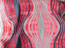 Harlequin Integrity Red Black Gold Deco Upholstery Fabric full width  x 3m