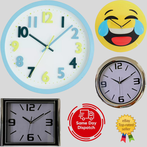 Round wall clock analogue - round,
