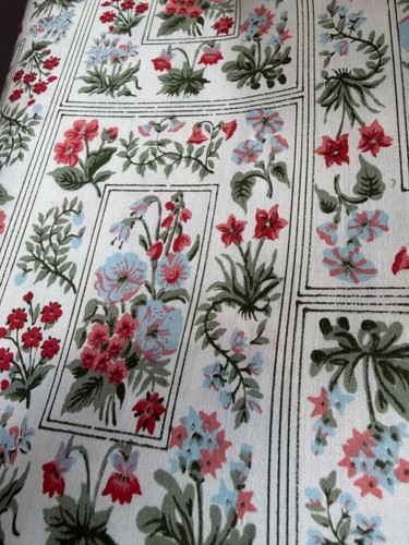 Vintage floral fabric - 60s, 70s