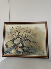 Vintage 80s Silk Painting