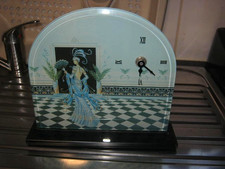 vintage art deco lady clock