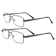 Strong Metal Reading Glasses Mens Ladies 2 pairs Vintage +1 +1.5 +2.0 +2.5 +3.00