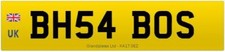 BH PRIVATE NUMBER PLATE BH54 BOS CHERISHED REGISTRATION BH INITIALS BOSS REG