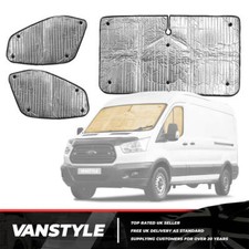 FITS FORD TRANSIT MK8 14> VAN INTERNAL THERMAL WINDOW BLINDS FRONT SET 3 PIECE