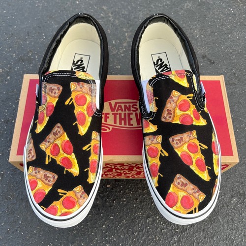 Pizza slip vans shoes - slip, on