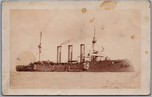 Postcard rppc hms - postcard,