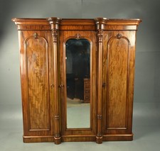 Victorian mahogany triple